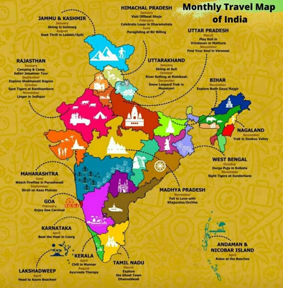 Travel Map Monthly 