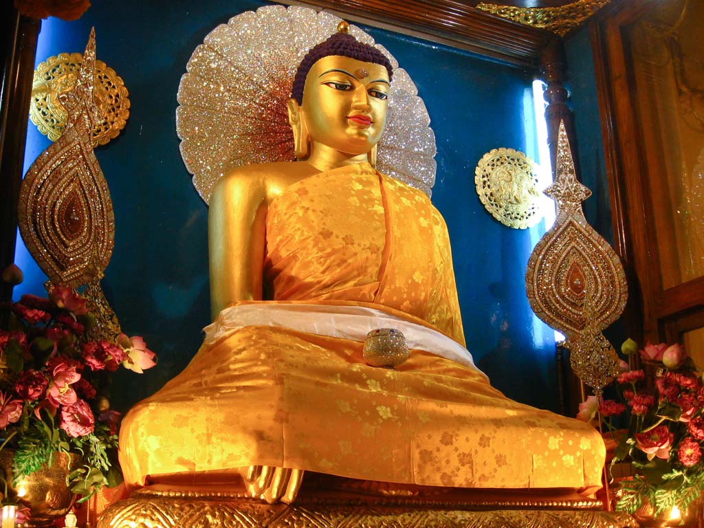 Statue Lord Buddha at Mahabodhi Temple Bodhgaya Bihar India