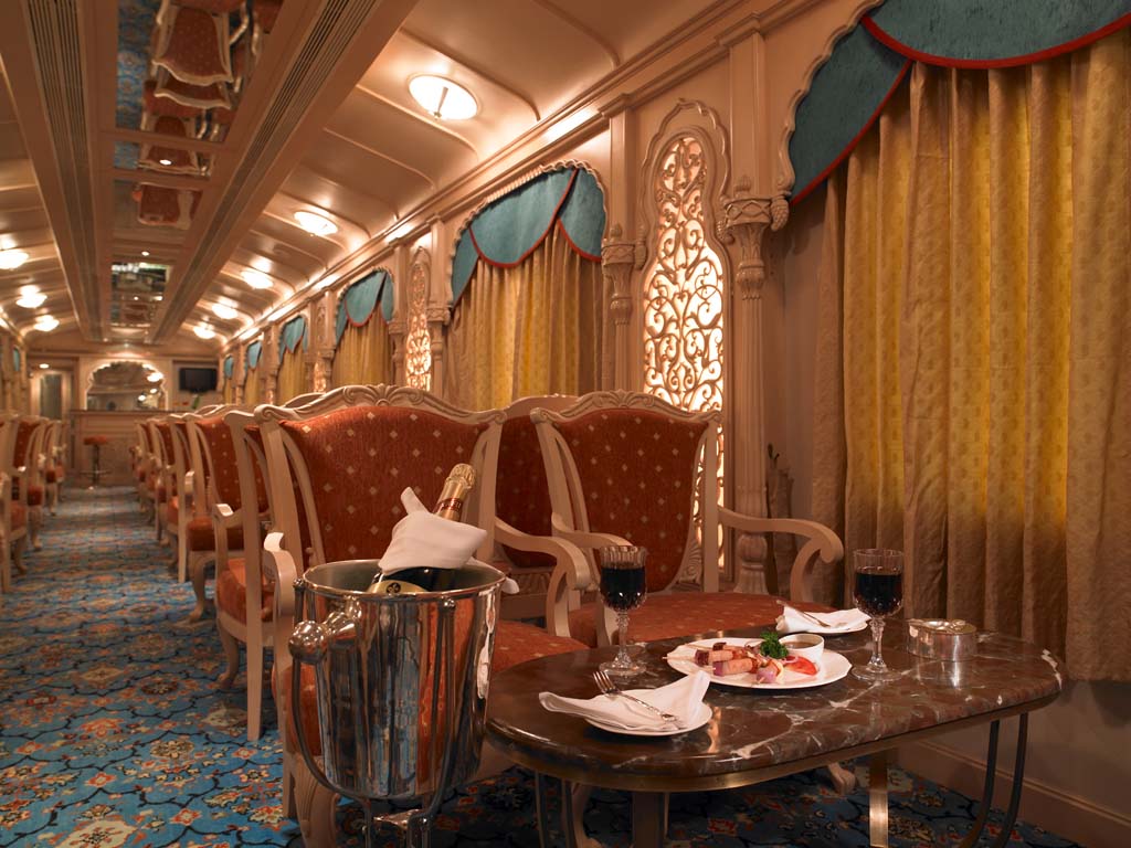 The Golden Chariot Train Lounge Area